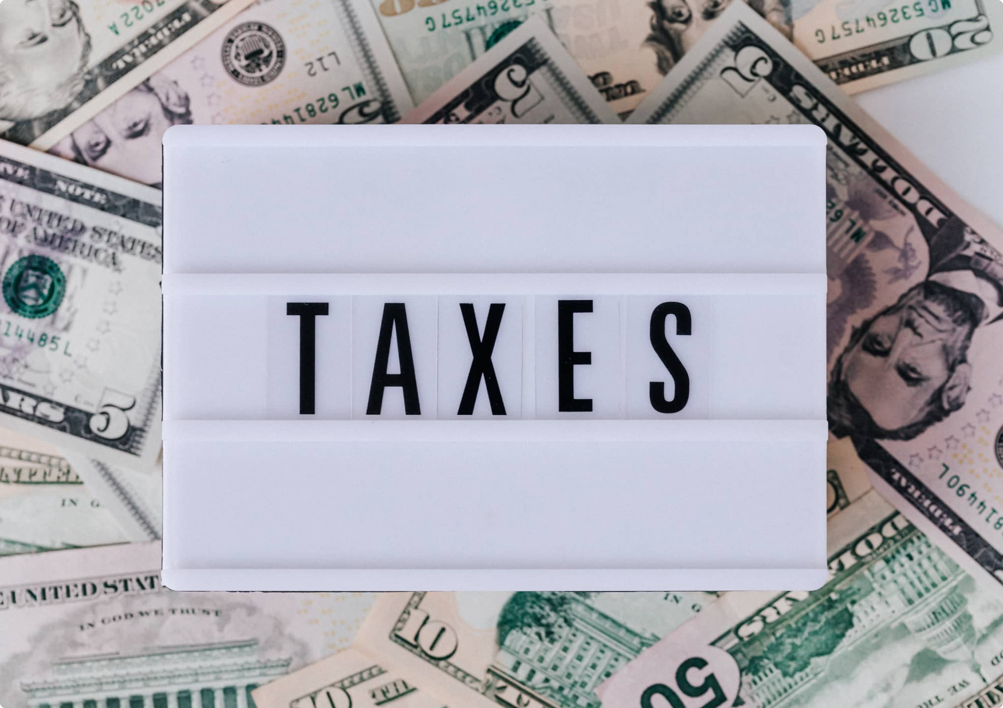 Taxes Light Box Taxes Light Box